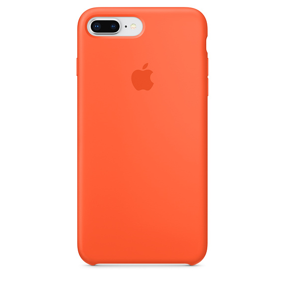 قاب سيليكونی رنگ نارنجی گوشی آيفون iPhone 8 Plus