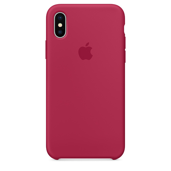 قاب سيليكونی اصلی رنگ رز قرمز گوشی آيفون iPhone XS Max
