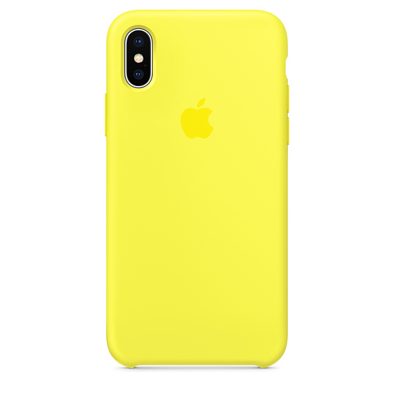 قاب سيليكونی اصلی رنگ زرد گوشی آيفون iPhone XS Max