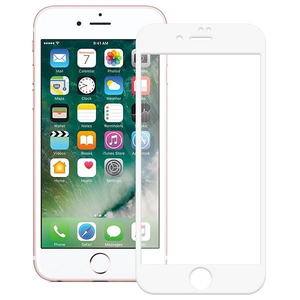 گلس فول و محافظ تمام صفحه سفید گوشی Apple Iphone 8   	  	  