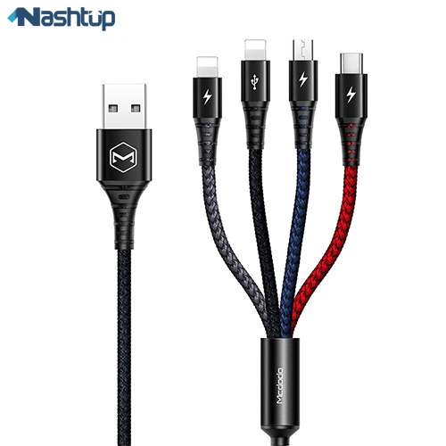 کابل تبدیل USB به لایتنینگ/USB-C/microUSB مک دودو مدل CA-6230 طول 1.2 متر