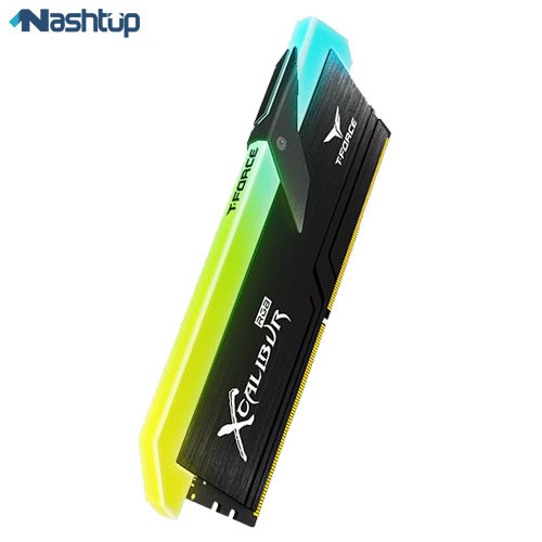 رم کامپیوتر تیم گروپ مدل XCALIBUR RGB DDR4 4000MHz CL18 Dual Channel Desktop RAM ظرفیت 16 گیگابایت